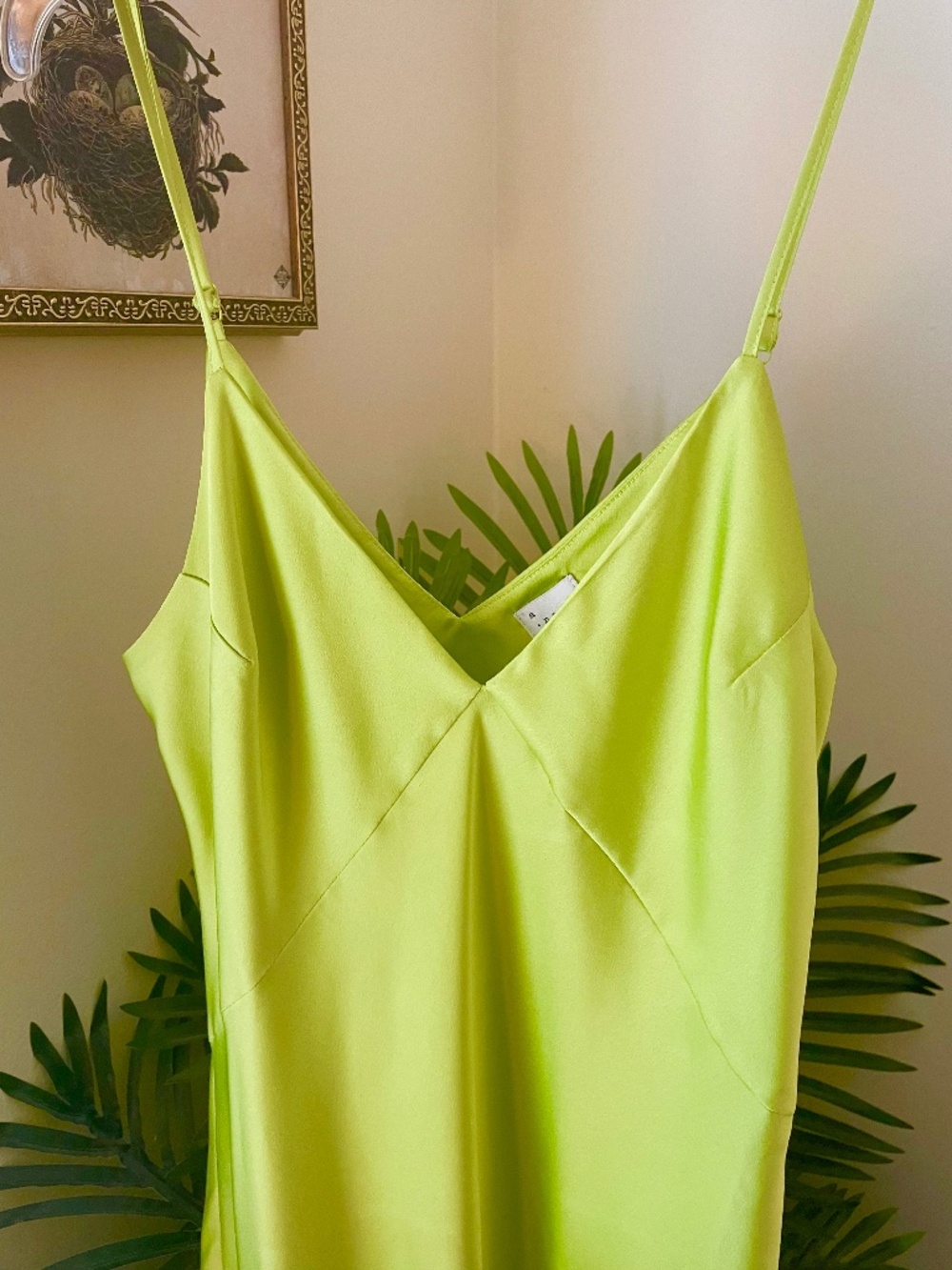 A New Day Vibrant Green Midi Slip Dress